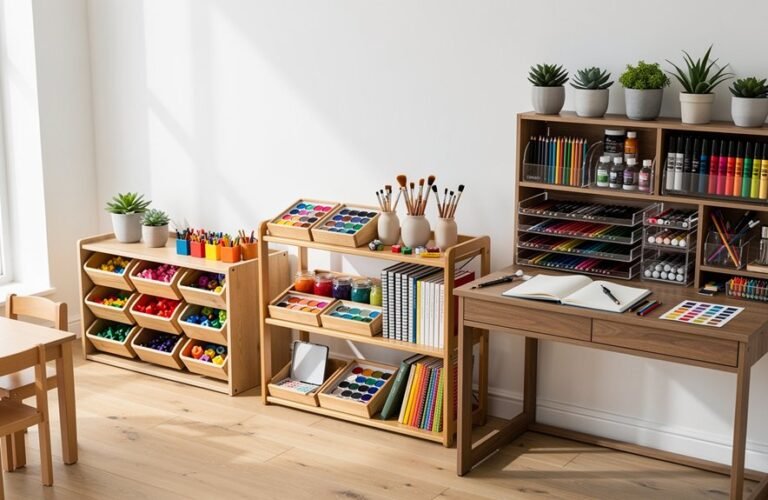 age appropriate art supply storage
