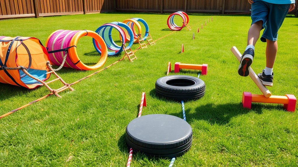 backyard adventure obstacle course