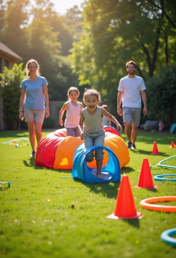 backyard fun and teamwork