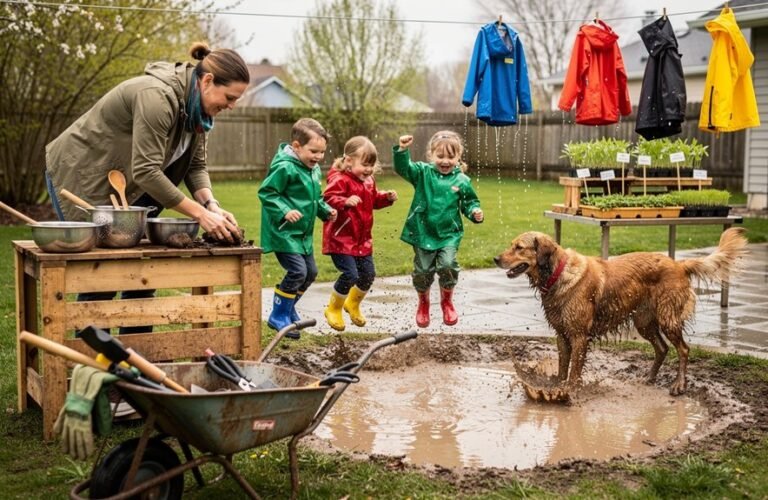 backyard mud season activities