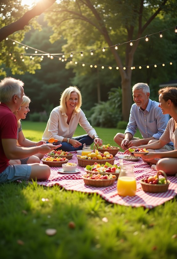backyard picnic potluck gathering