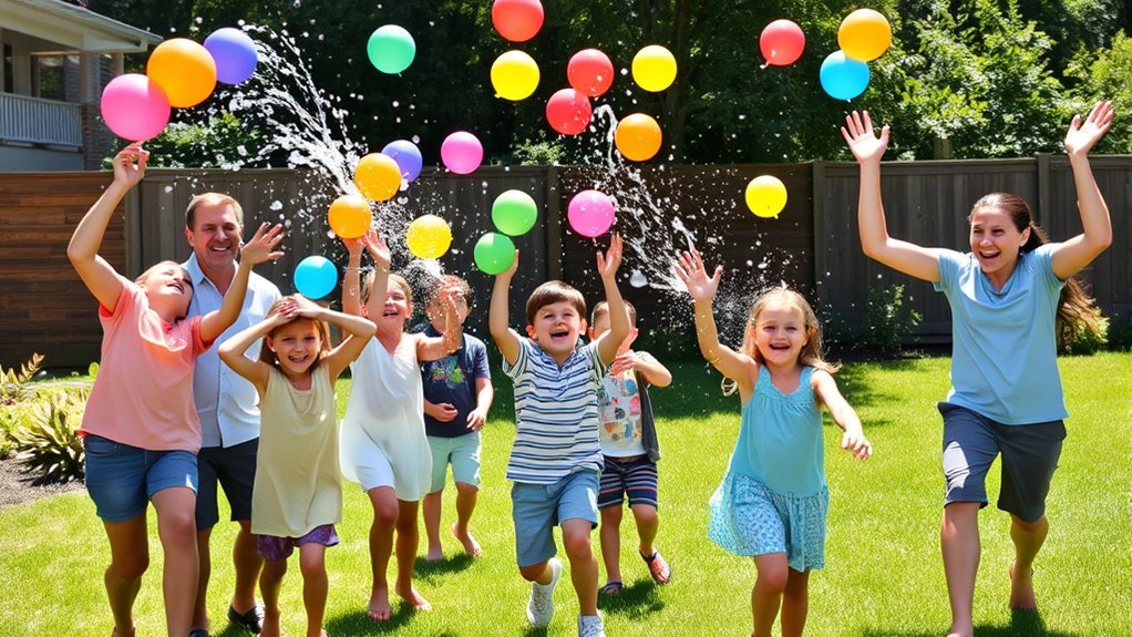backyard water balloon battles