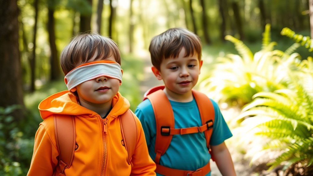 blindfolded nature trust exercise