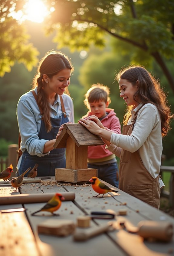 build a backyard bird feeder