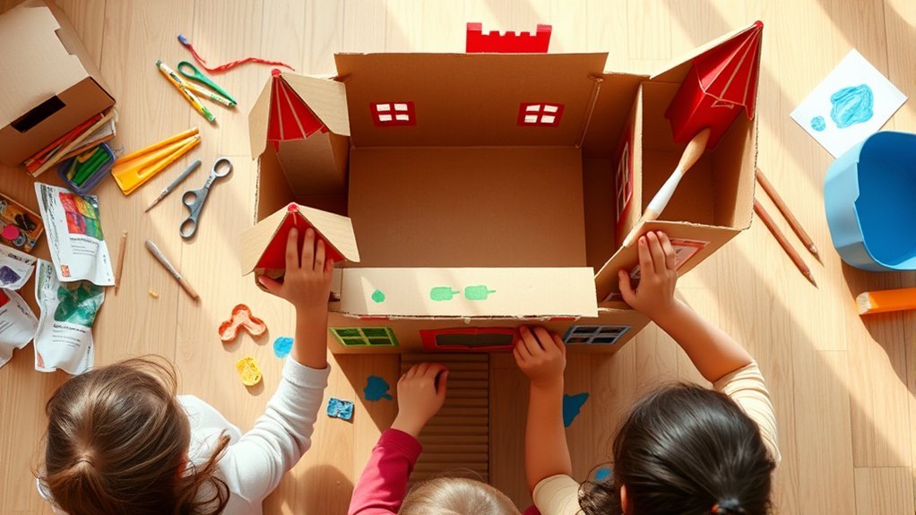 cardboard box art projects