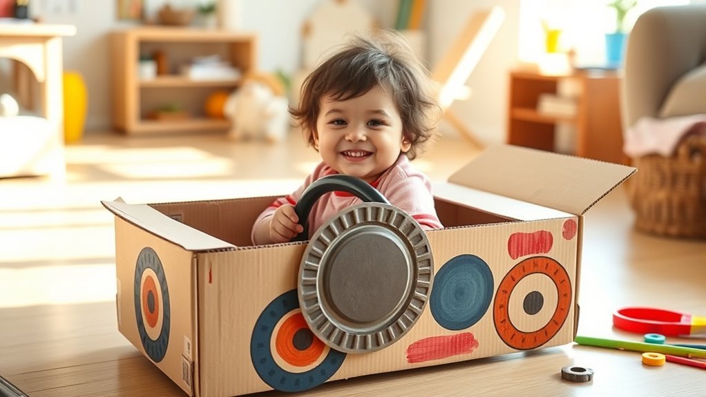 cardboard car crafting fun
