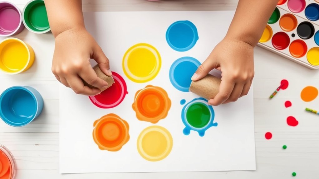 cardboard tube stamping activity