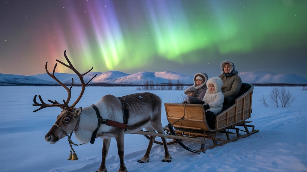 chase auroras ride reindeer