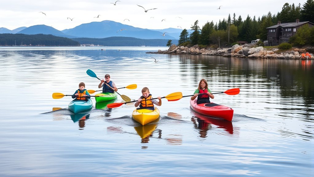 coastal kayaking family adventure