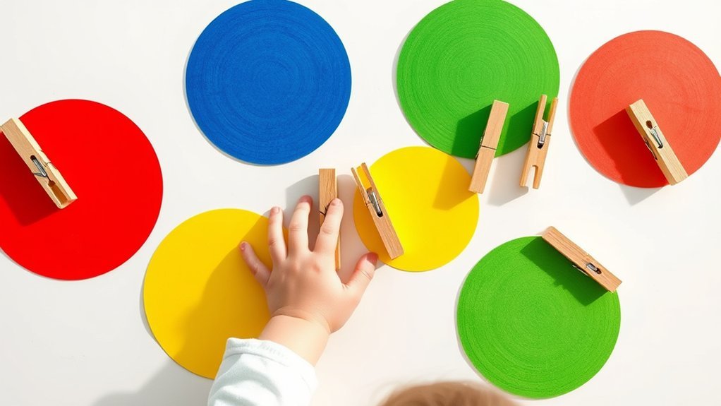 color matching clothespin activity