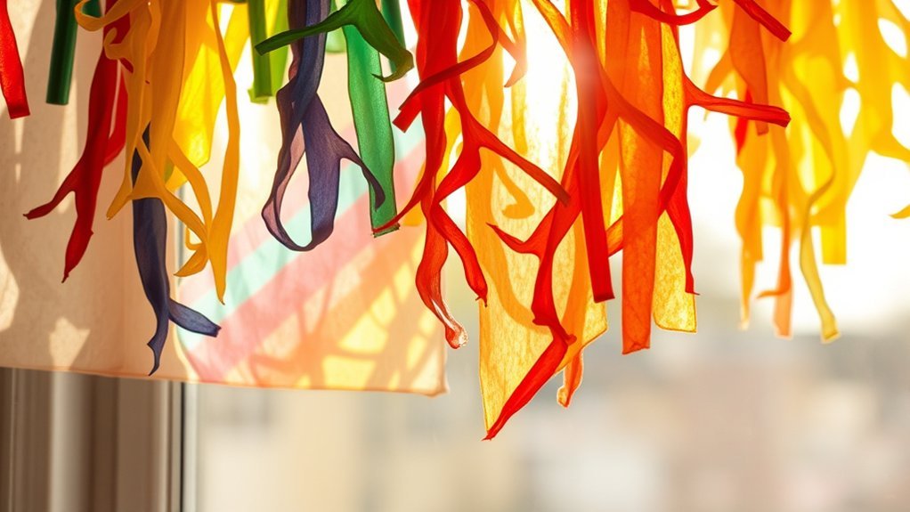 colorful crayon sun catchers