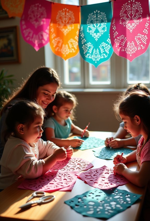 colorful papel picado banners