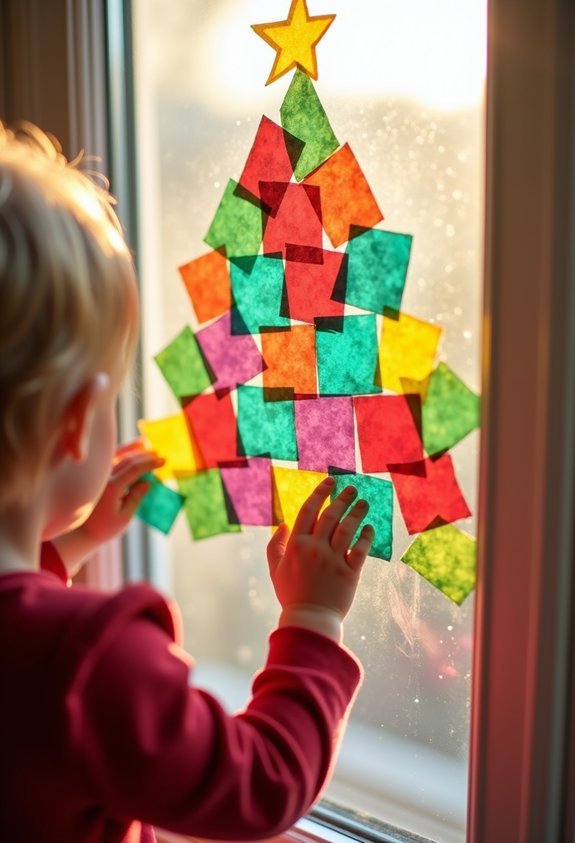 colorful tissue paper art