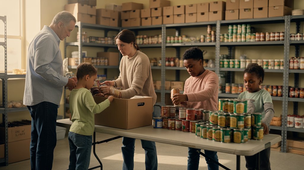 community food drive volunteering