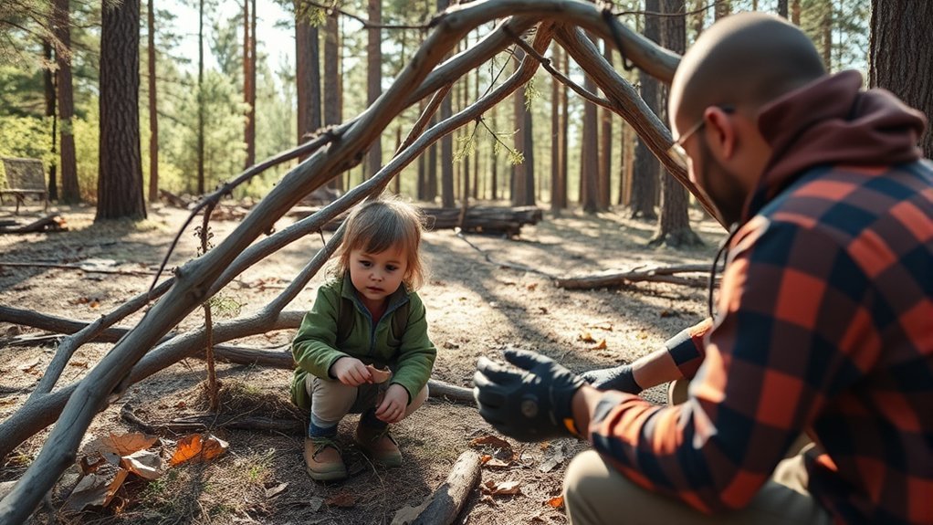 construct natural emergency shelters
