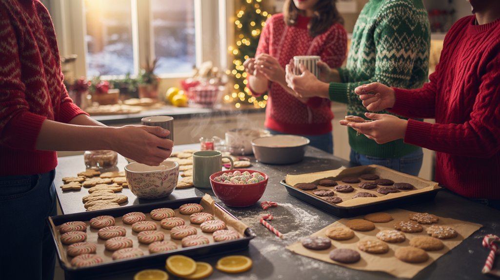 cookie baking and sharing