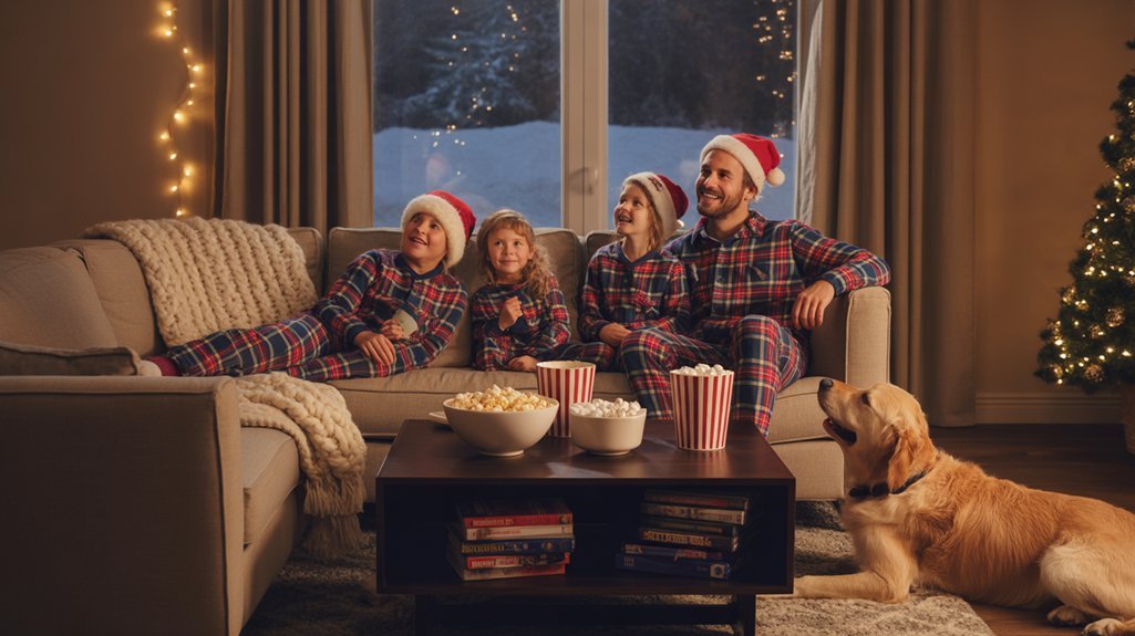 coordinated cozy holiday pajamas