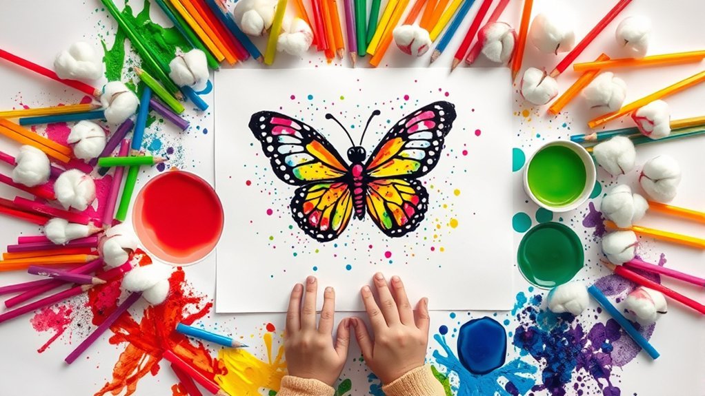 cotton swabs pointillism art