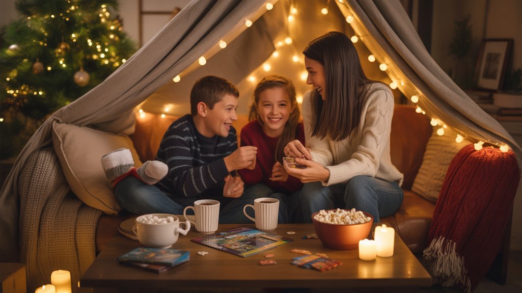 cozy blanket fort night
