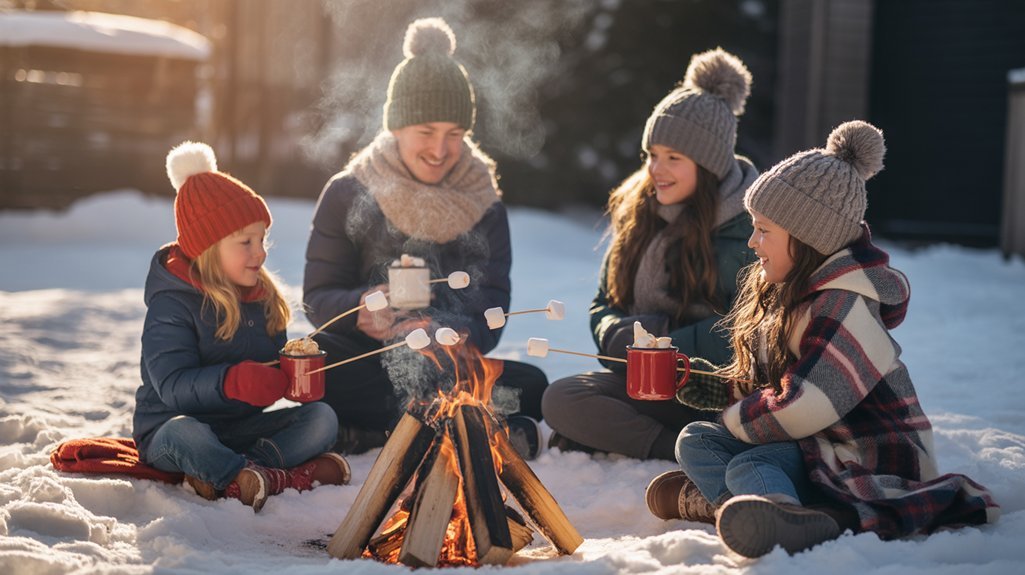 cozy campfire cocoa gathering