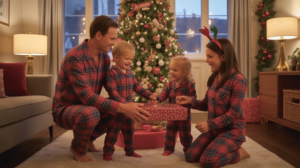 cozy family pajama photoshoot