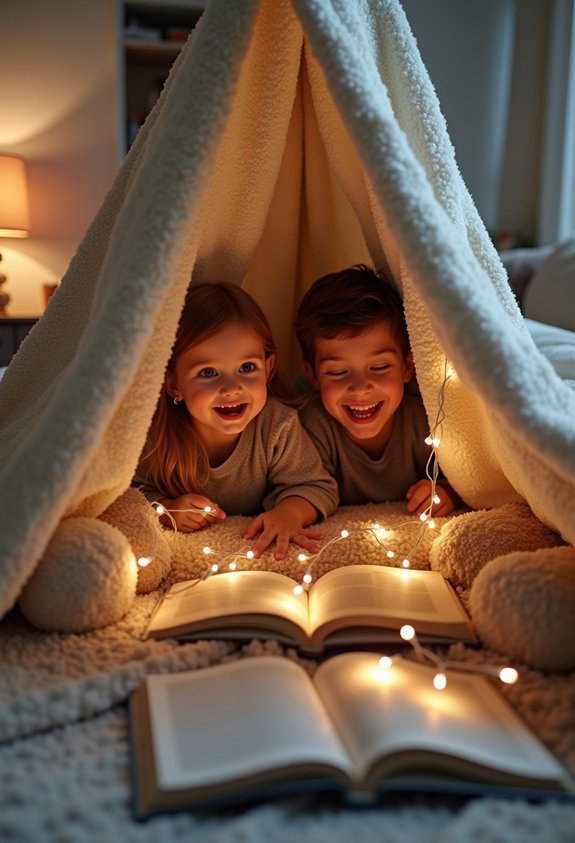 cozy forts and reading