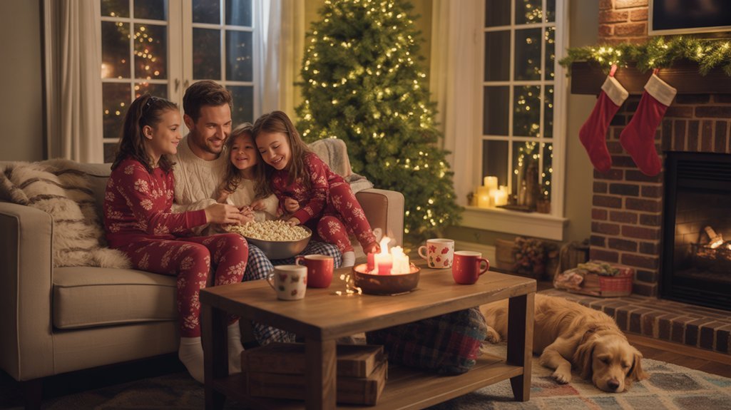 cozy holiday movie gathering