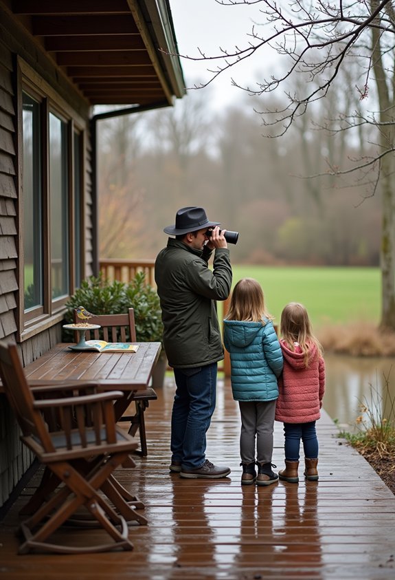 cozy indoor bird watching