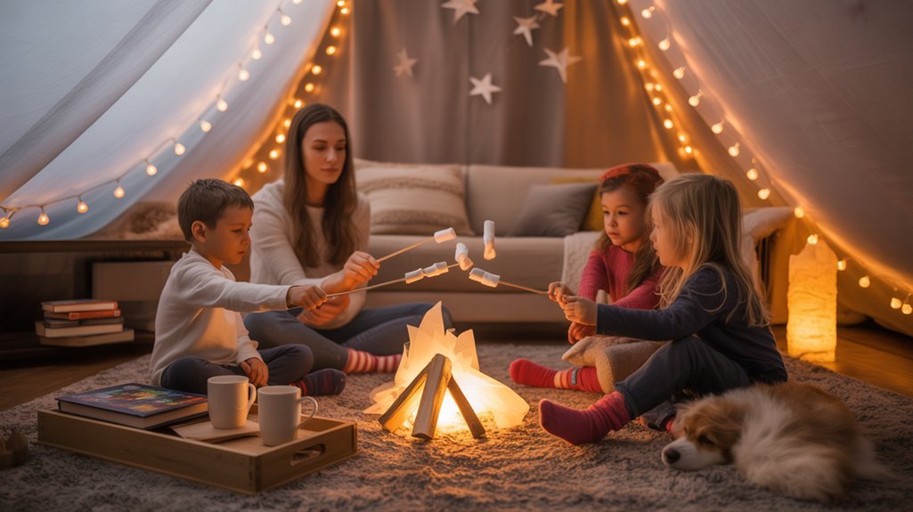 cozy indoor campout experience