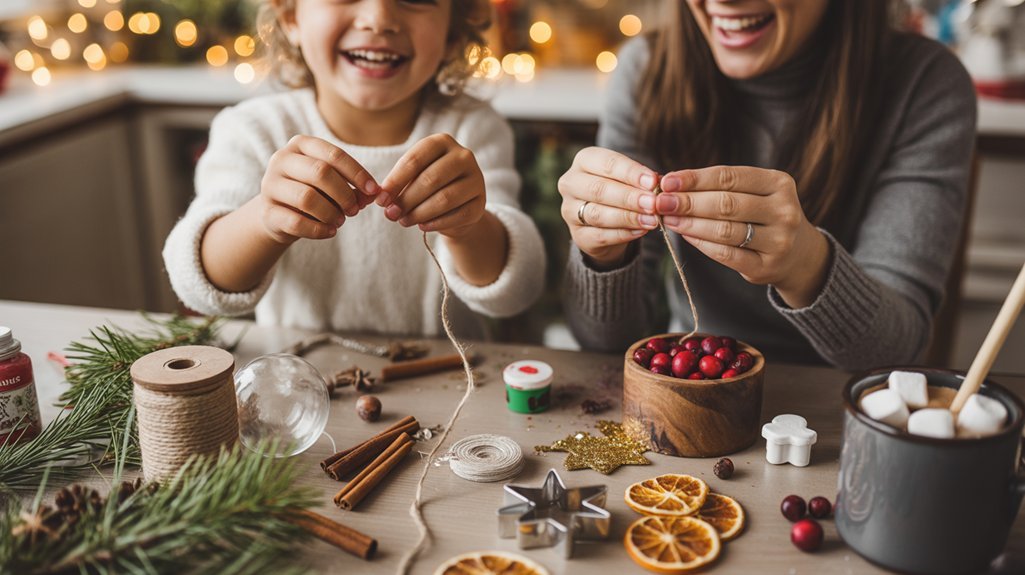 cozy ornament crafting night
