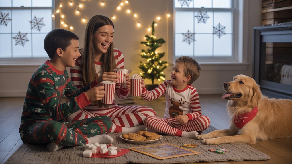 cozy pajama photo shoot