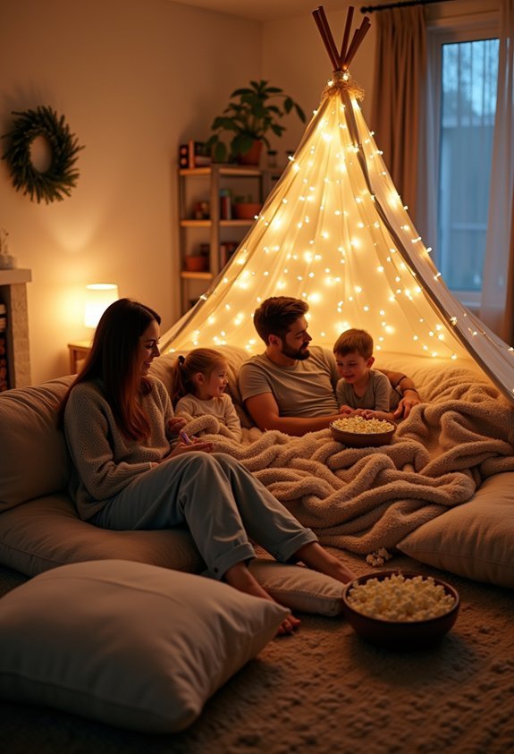 cozy seating and blanket forts