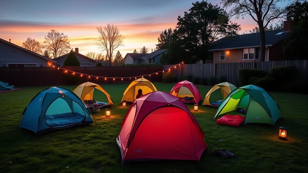 cozy tent village setup
