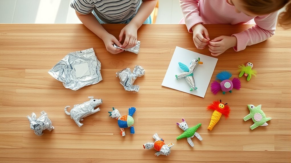 creative aluminum foil sculptures