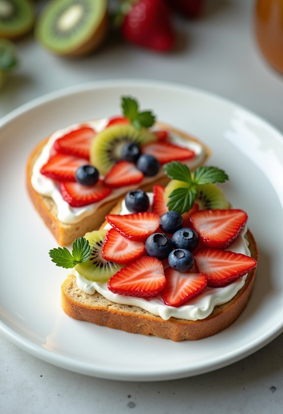 creative and colorful toast