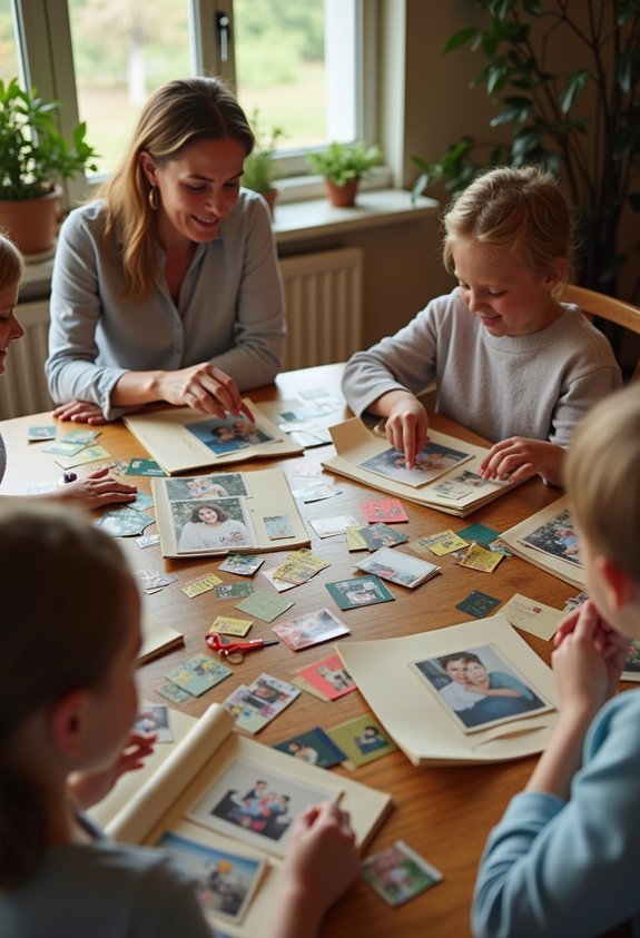 creative family photo scrapbooking