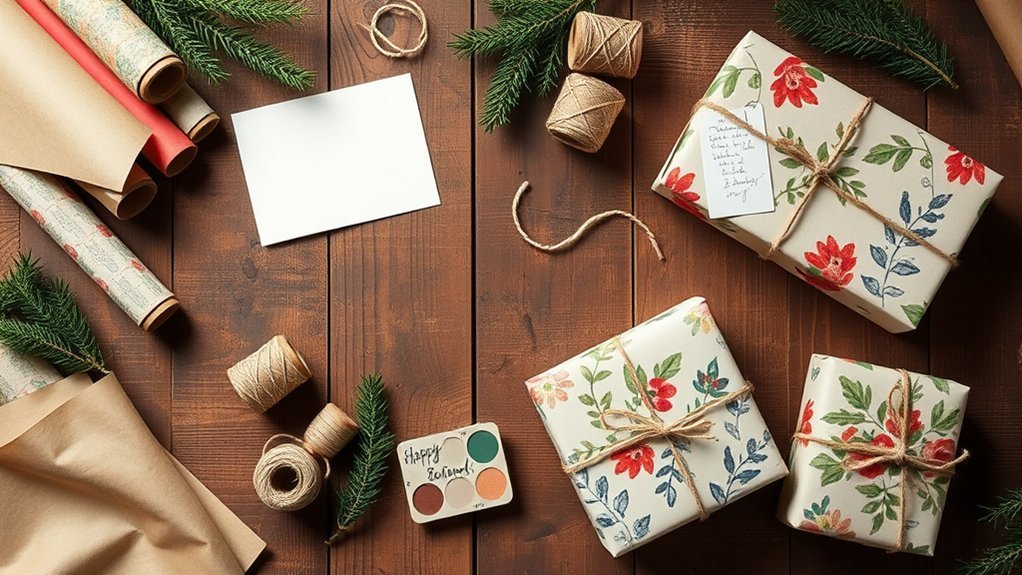 creative gift wrapping station