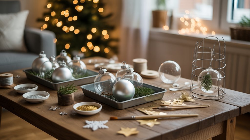 creative ornament decorating station