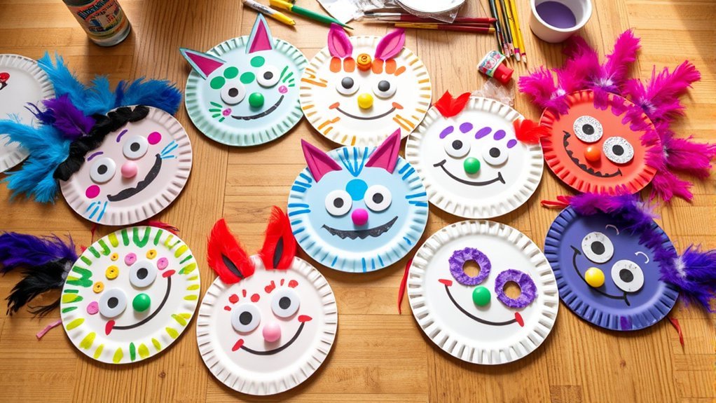 creative paper plate masks