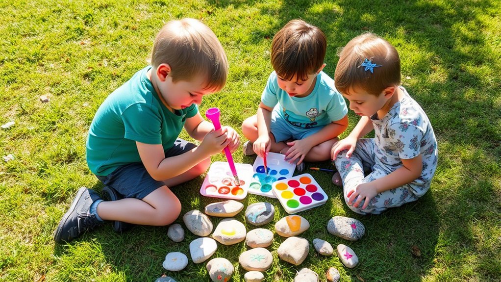 creative rock painting activity