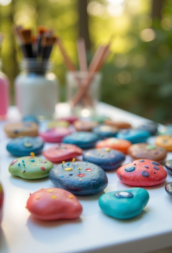 creative rock painting activity