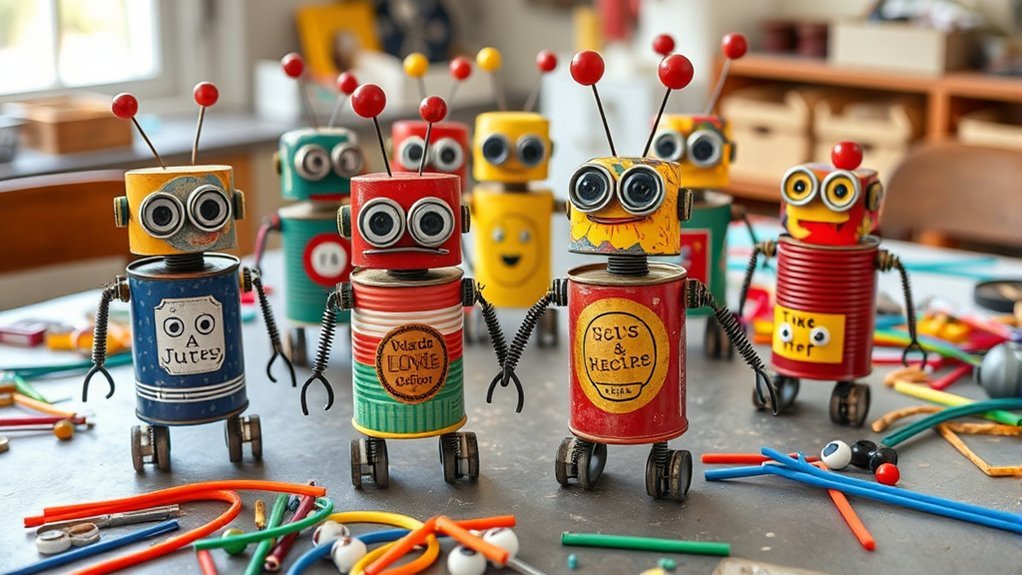 creative tin can robots