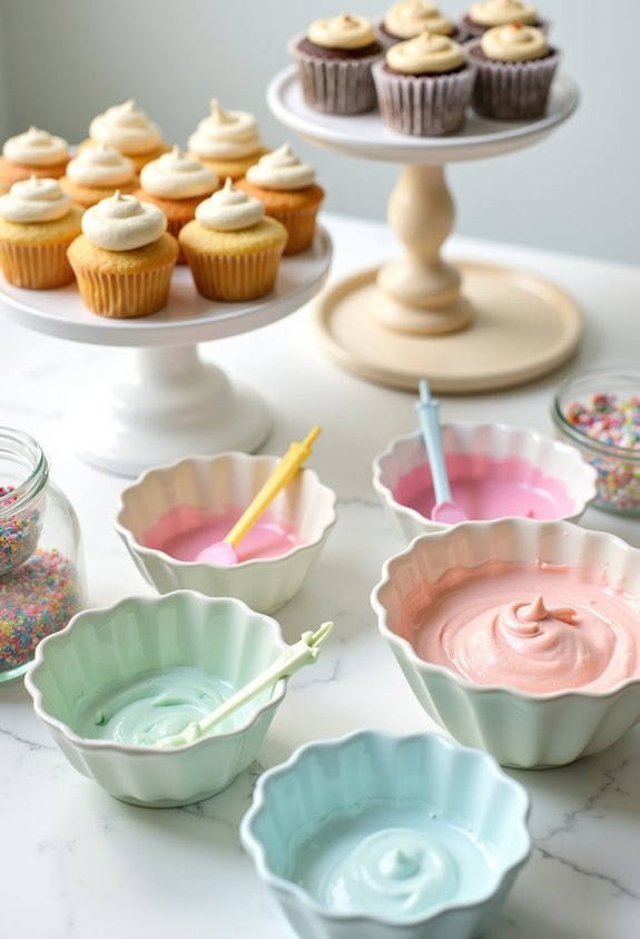 cupcake decorating station fun