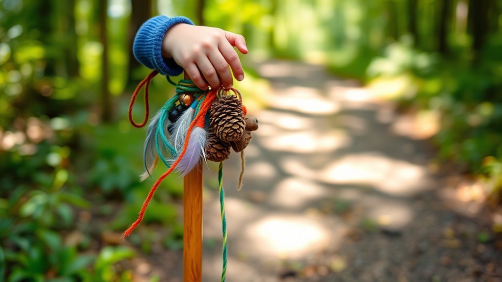 decorating hiking sticks creatively