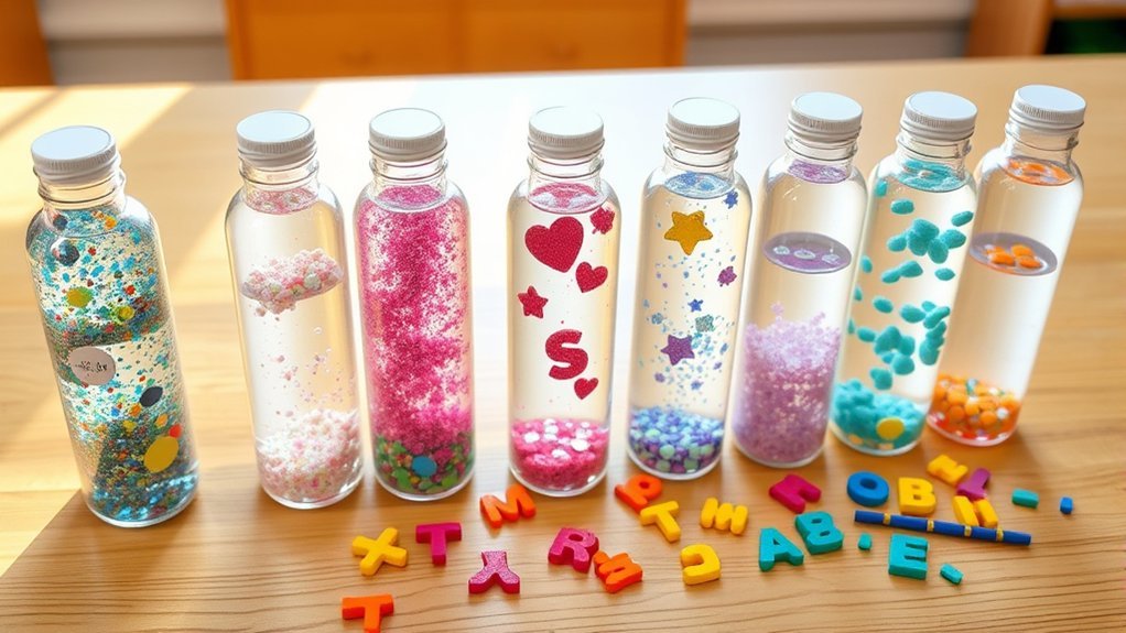 diy alphabet sensory bottles