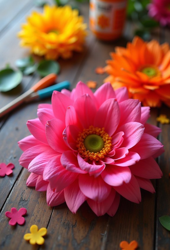 diy colorful paper flowers