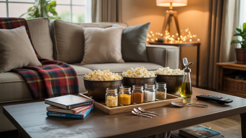 diy popcorn seasoning station