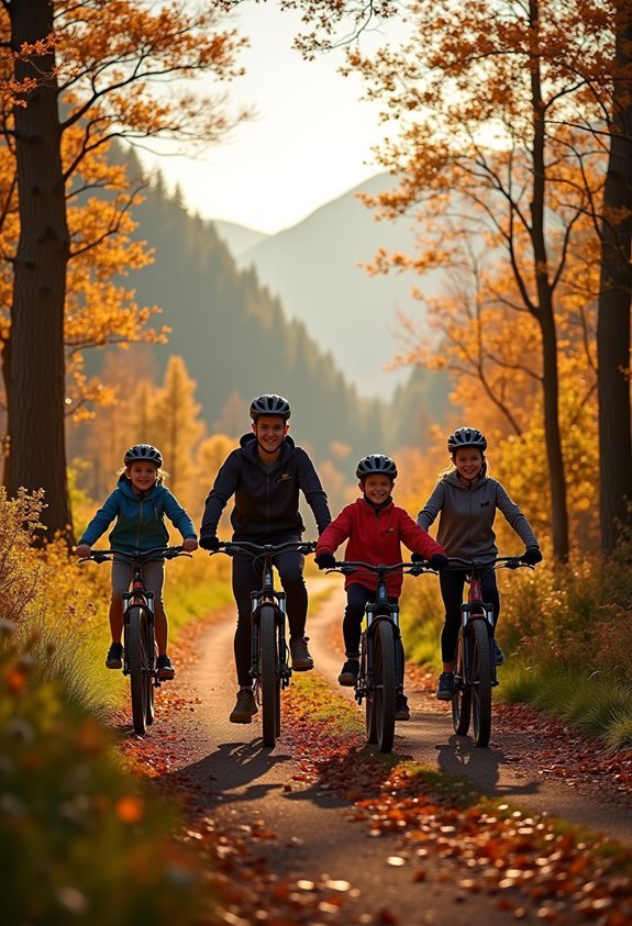 family adventures on bikes