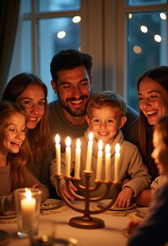 family candle lighting ceremony