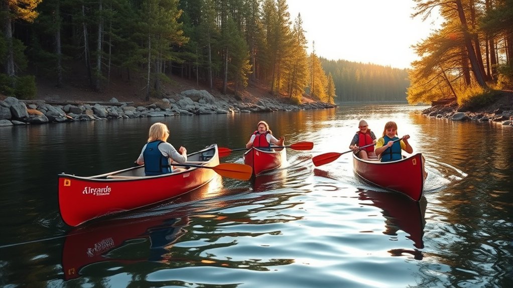 family canoeing wilderness adventures